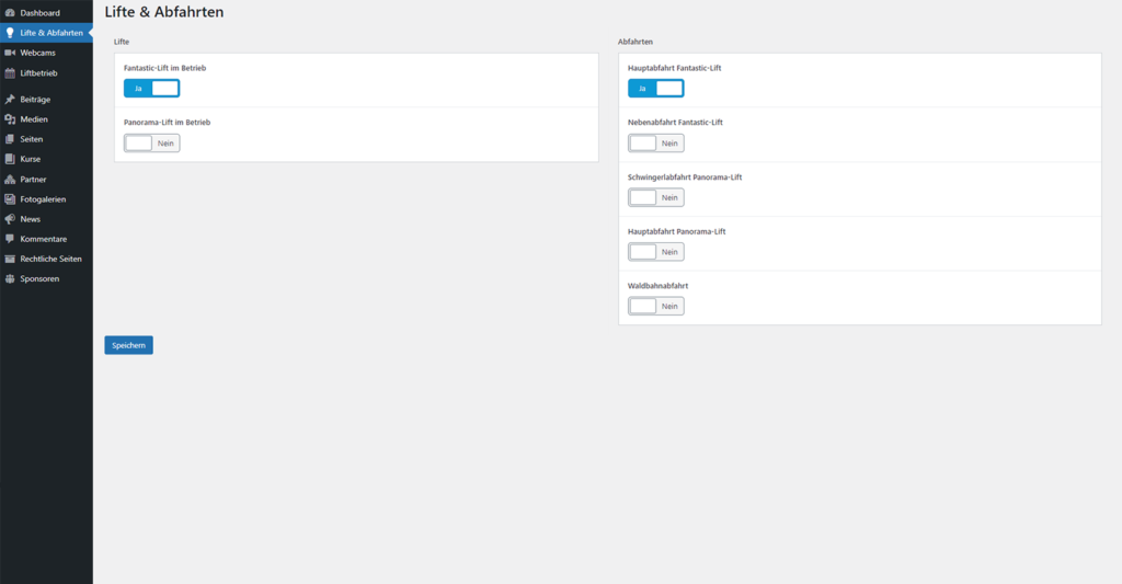 Relaunch der Website für Arra Lifte 5 arralifte adminbereich2