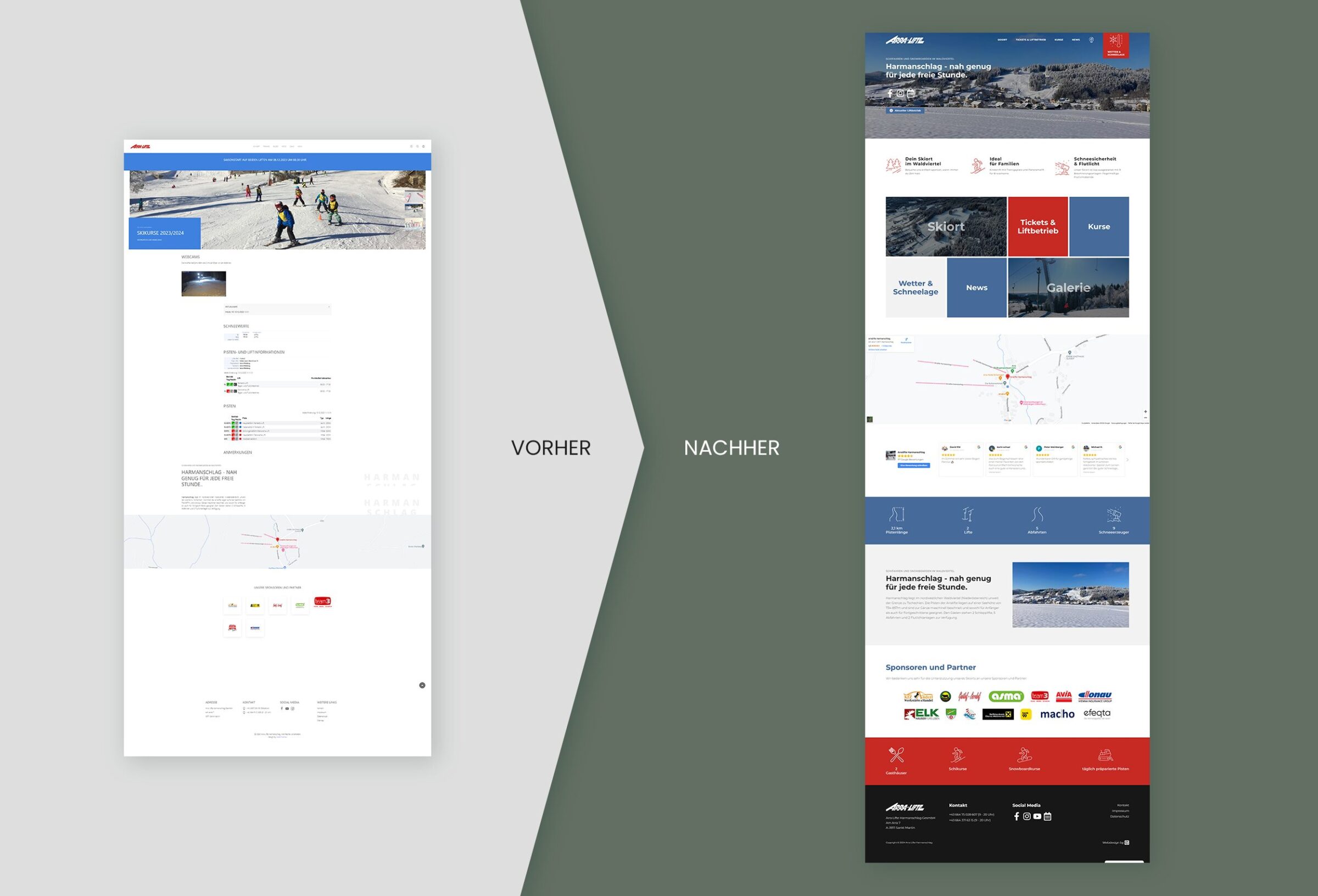 Relaunch der Website für Arra Lifte 1 arralifte old vs new 1