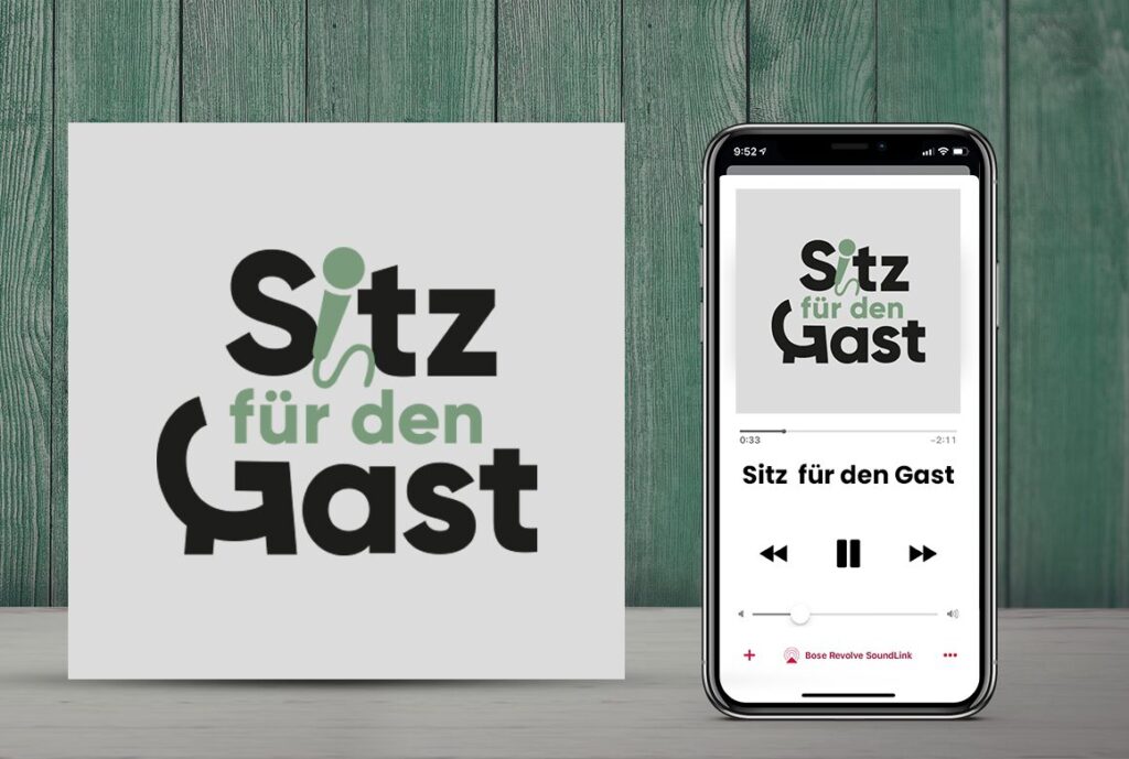 Logodesign für Podcast Sitz für den Gast 1 sfdg podcast