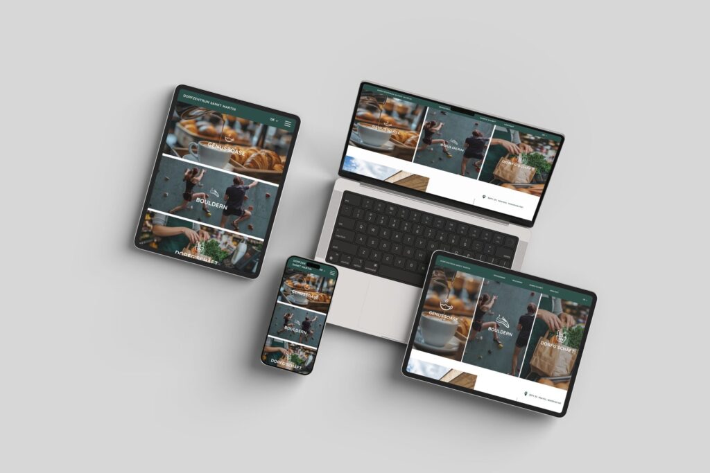 Website für das Dorfzentrum Sankt Martin 3 responsive